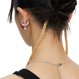 ElectricGirl  / Strawberry Pendant Pave Ear Clip