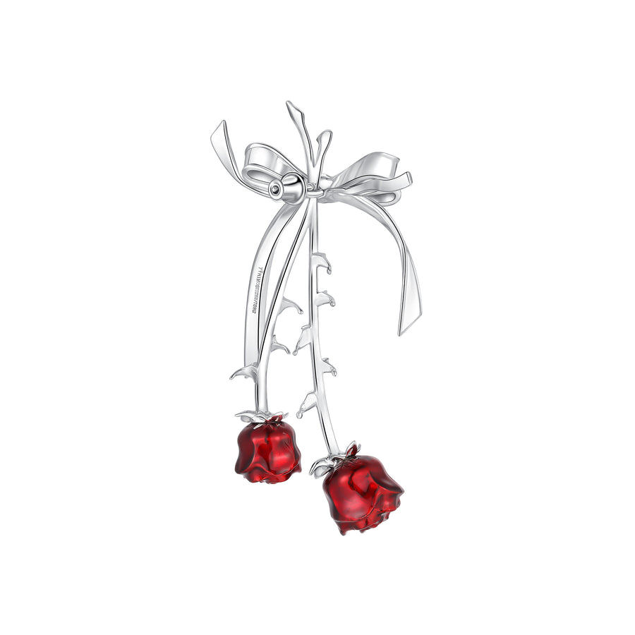 YVMIN X SHUSHUTONG / Double Rose Bow Earring