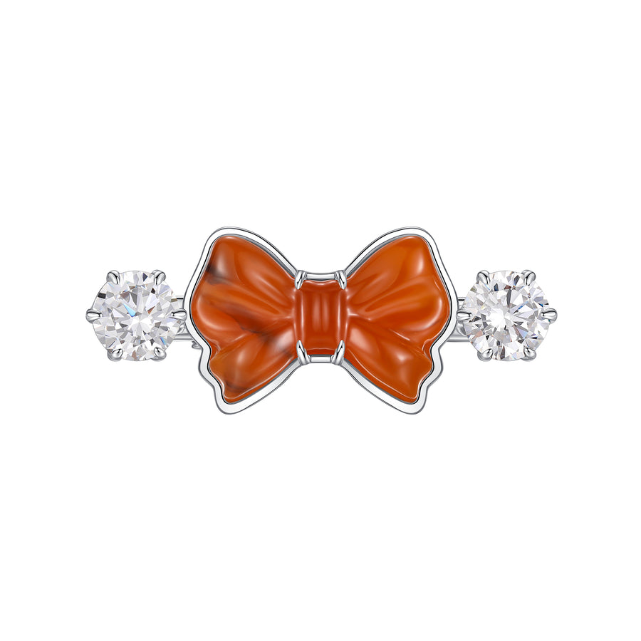 YVMIN X SHUSHUTONG / Double Jeweled Sculpture Bowknot Hair Clip