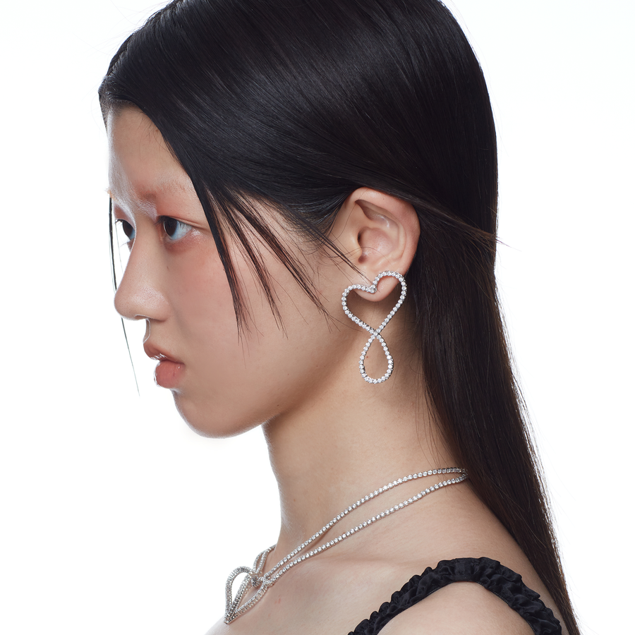 ElectricGirl / Twine Heart Tassel Earrings