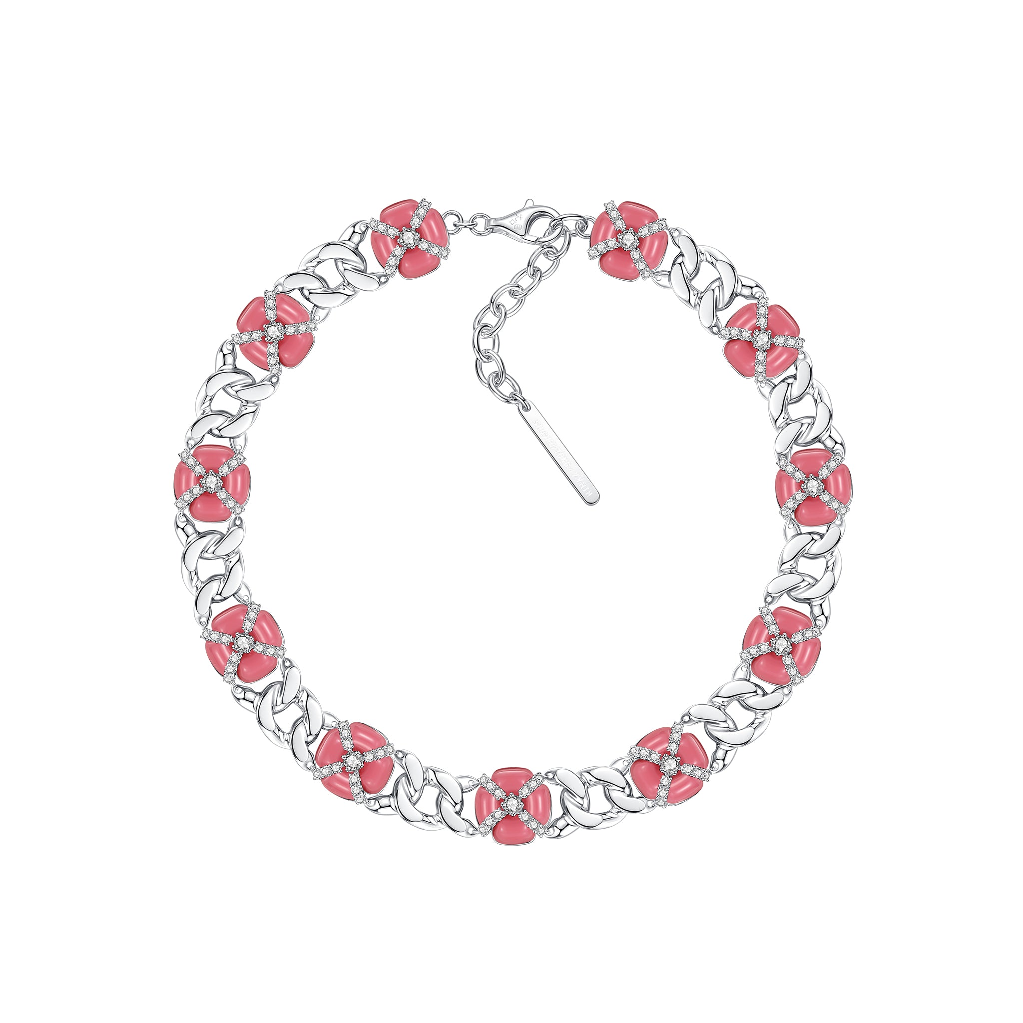関送込 YVMIN x SHUSHUTONG ローズチェーン ネックレス YVMIN X SHUSHUTONG / Flower Arrangement Diamond Chain Clear