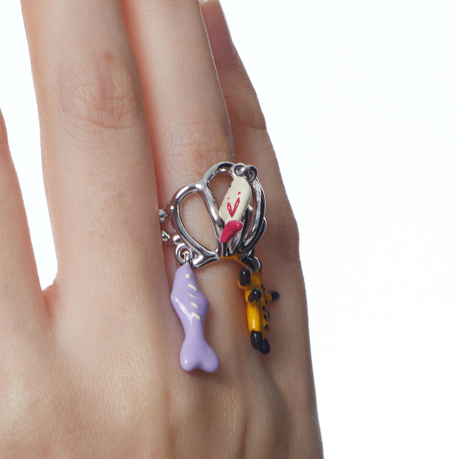 ElectricGirl / Colorful Bio Shell Ring