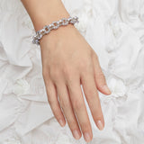 Ripple / Pave gemstone bracelet