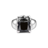 Ripple／Broken square zircon ring