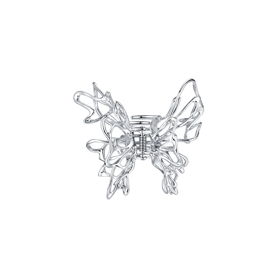 Ripple / Liquefied Metal Butterfly Hair Claw Clip