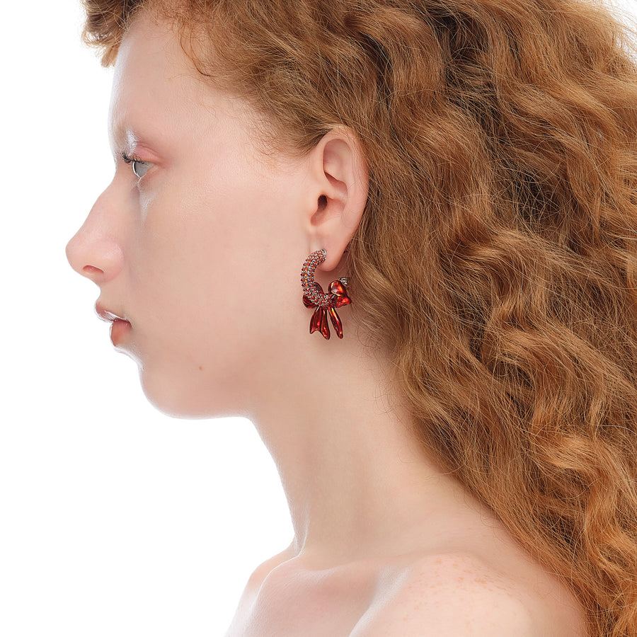 YVMIN X SHUSHUTONG / Pave C-Bow Earring