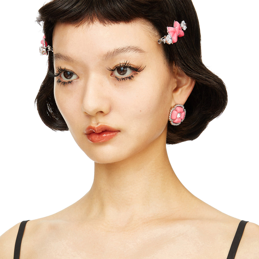 YVMIN X SHUSHUTONG / Natural Flower Gemstone Edging Earring