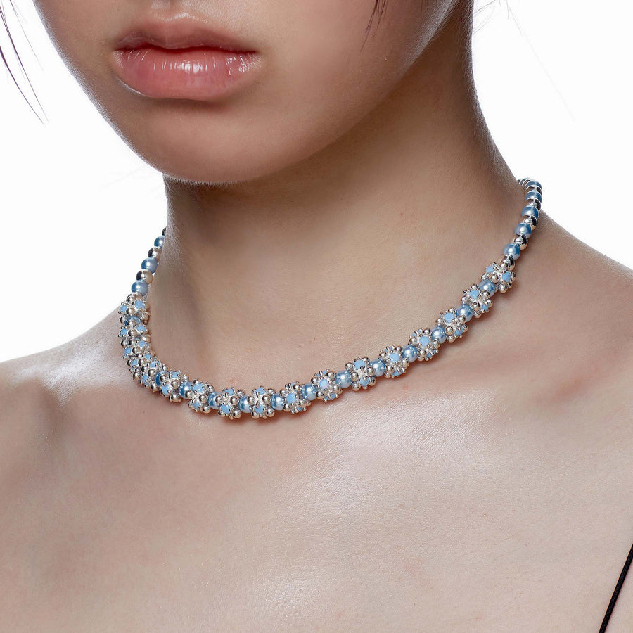 Ripple / Pearl Gemstone Necklace