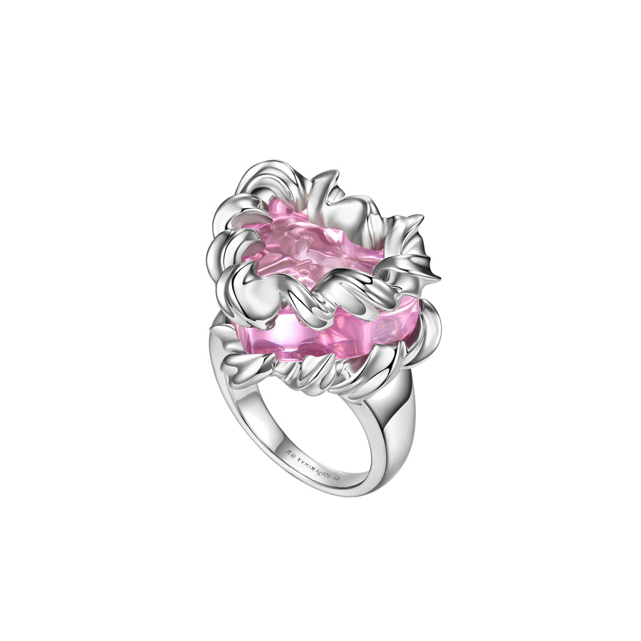 ElectricGirl / Crystal heart cake Ring