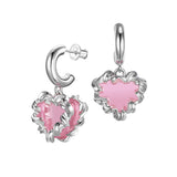 ElectricGirl / Crystal heart Earring